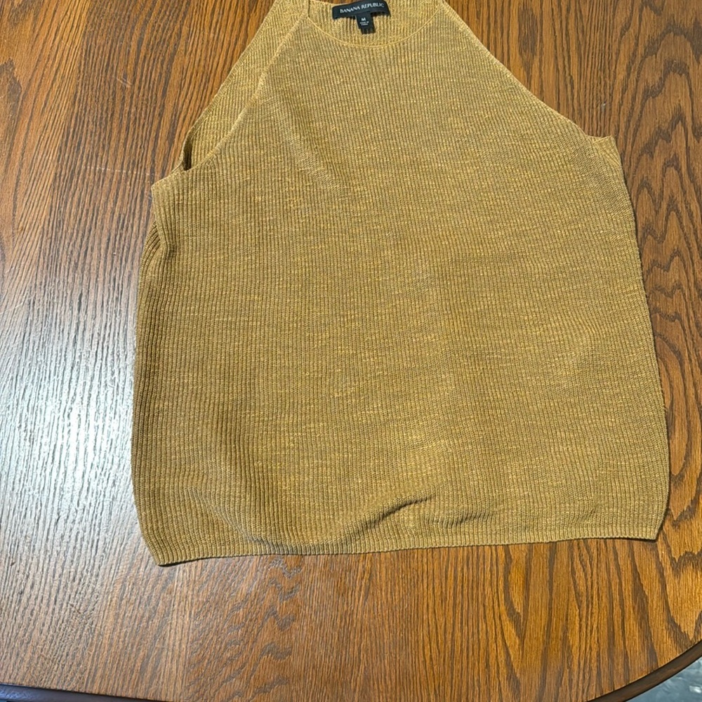 Banana Republic Mustard Knit Sleeveless Top